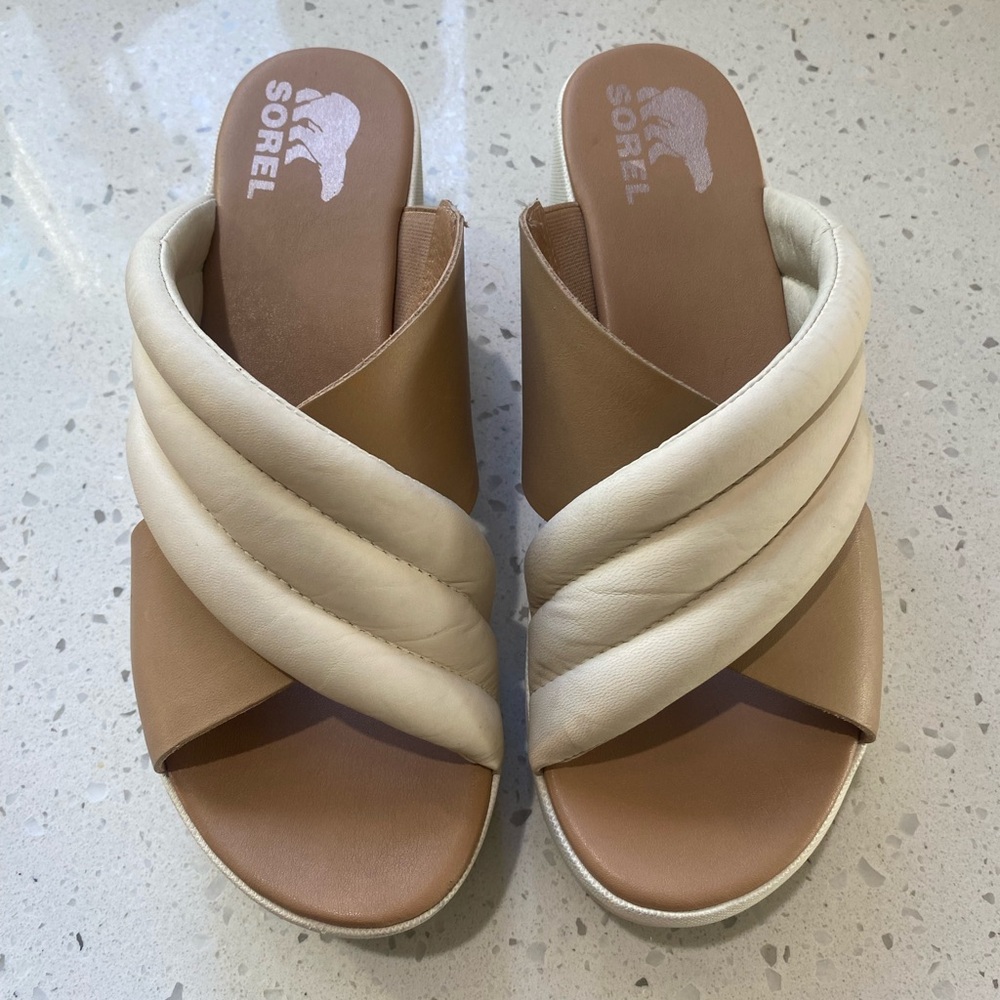 EUC Sorel Cameron Leather Sandal - Picture 3 of 7